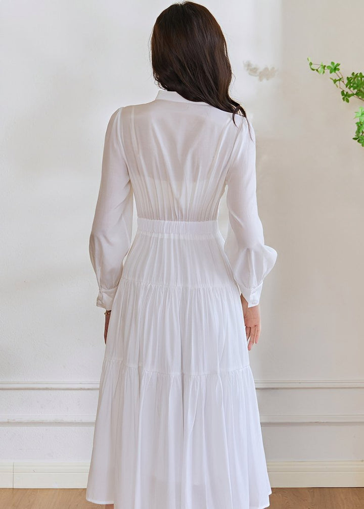 TIERED WHITE SHIRT DRESS - ANLEM