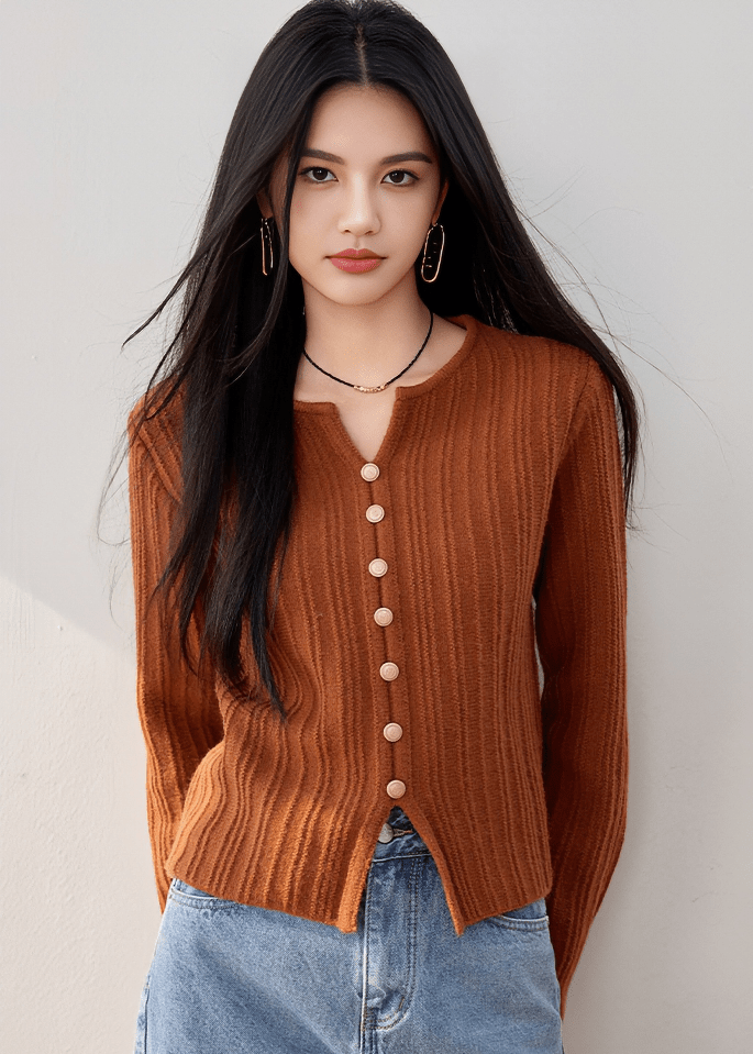 TIMELESS BUTTON - FRONT CARDIGAN - ANLEM