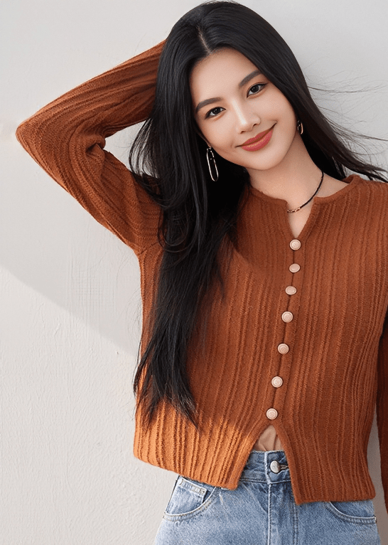 TIMELESS BUTTON - FRONT CARDIGAN - ANLEM