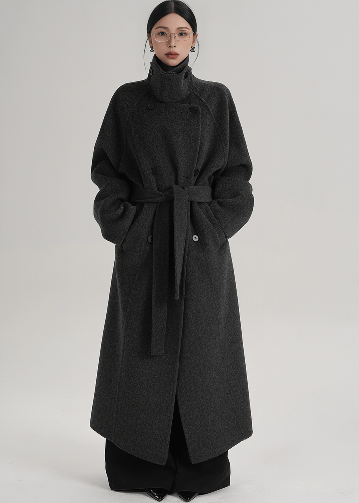 TIMELESS WOOL FUNNEL COAT - ANLEM