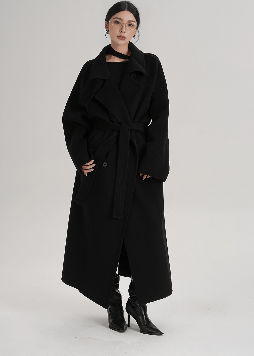 TIMELESS WOOL FUNNEL COAT - ANLEM