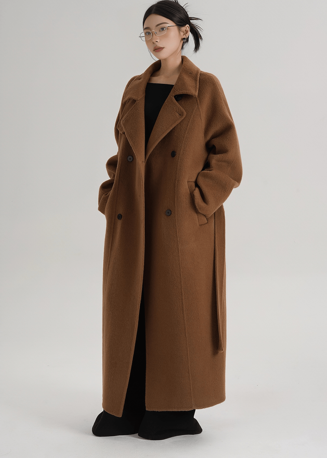 TIMELESS WOOL FUNNEL COAT - ANLEM