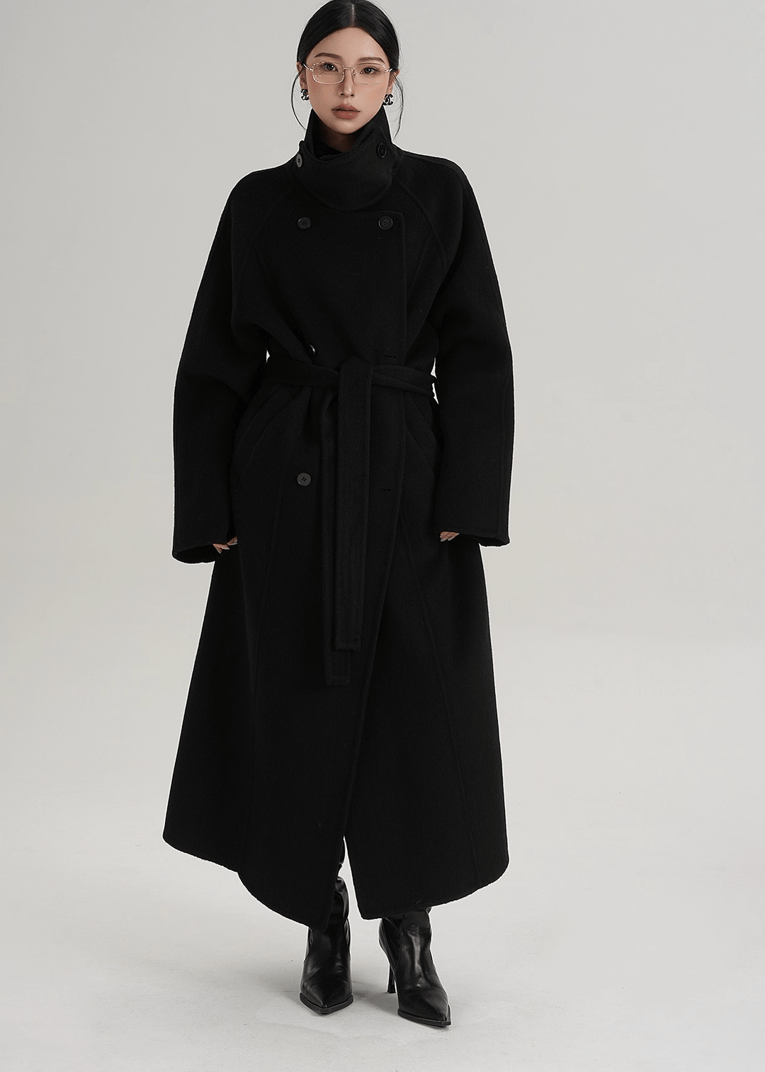 TIMELESS WOOL FUNNEL COAT - ANLEM