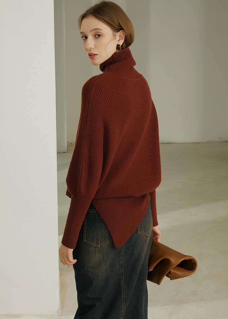 TURTLENECK IRREGULAR SWEATER - ANLEM