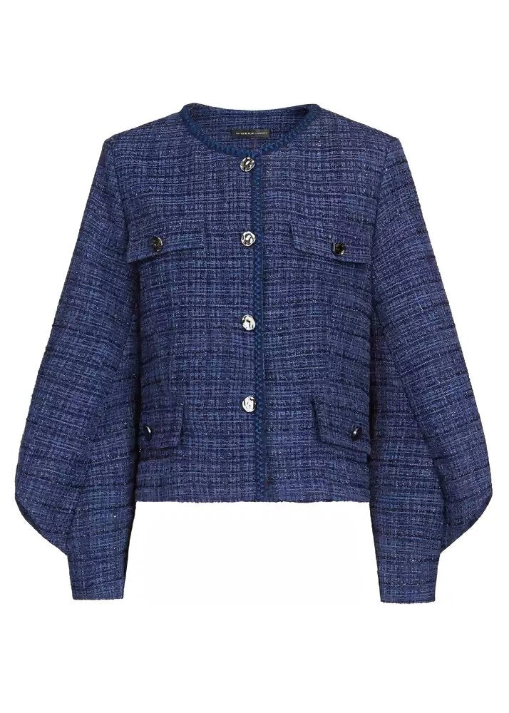 TWEED BALLOON SLEEVE JACKET - ANLEM