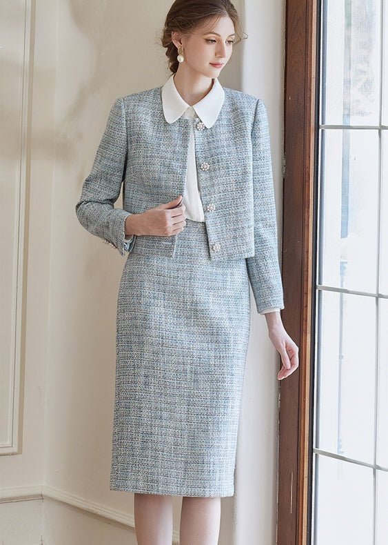 TWEED JACKET AND SKIRT SET - ANLEM