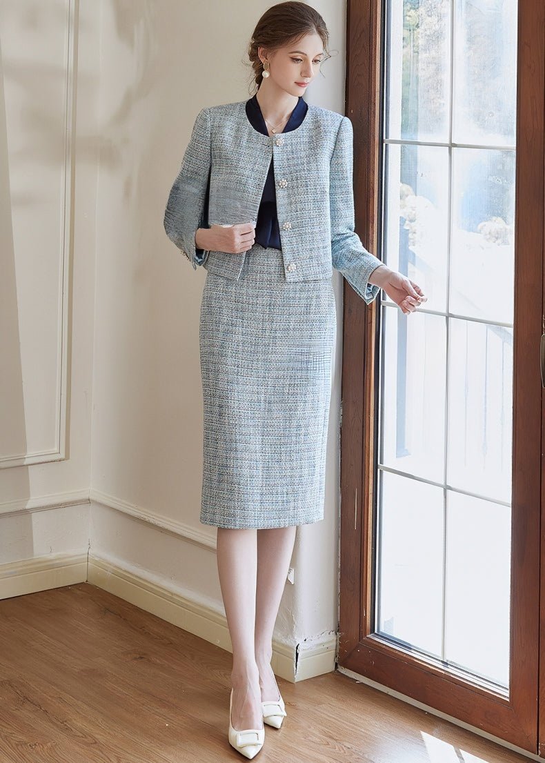 TWEED JACKET AND SKIRT SET - ANLEM