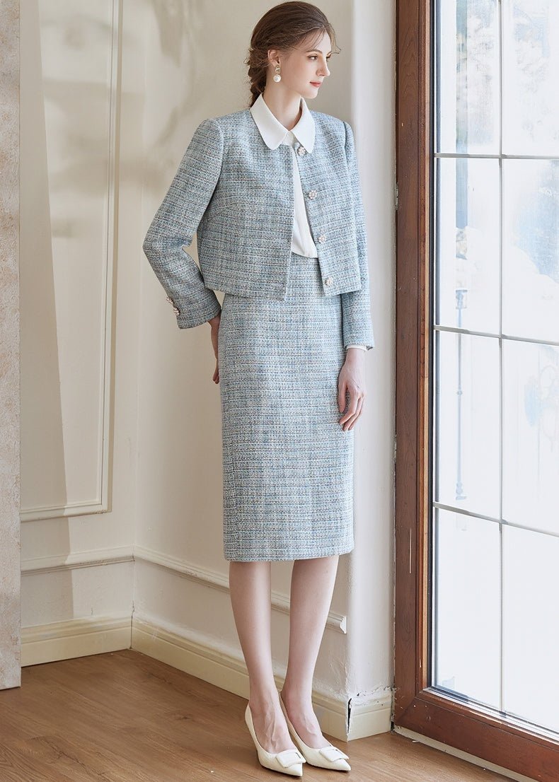 TWEED JACKET AND SKIRT SET - ANLEM