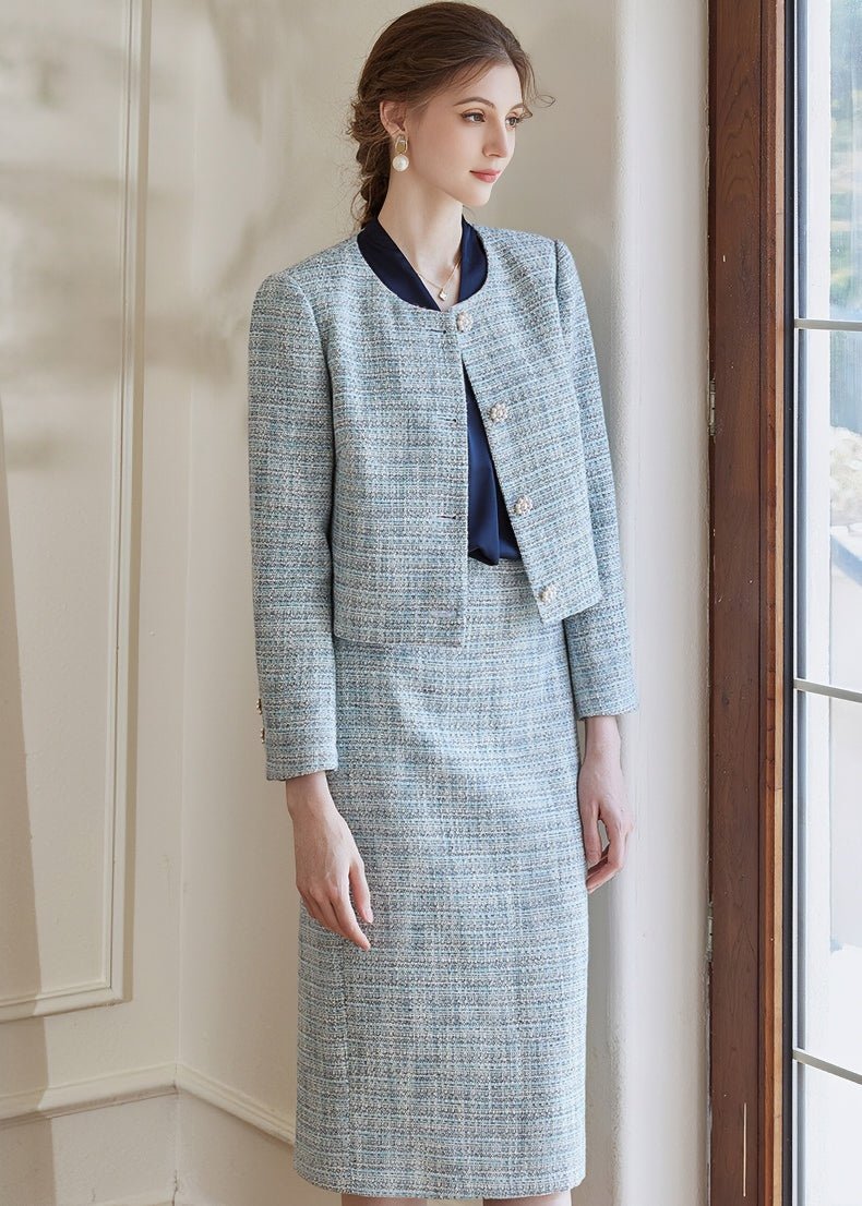 TWEED JACKET AND SKIRT SET - ANLEM