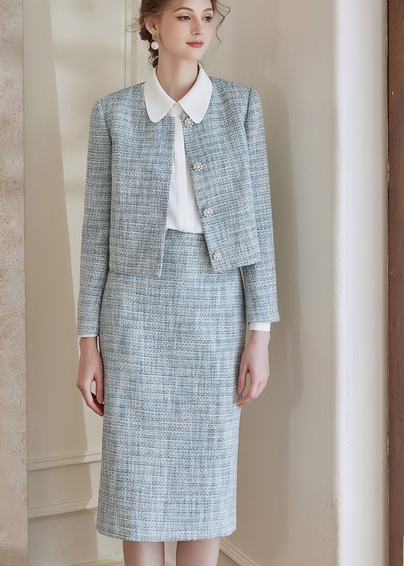 TWEED JACKET AND SKIRT SET - ANLEM