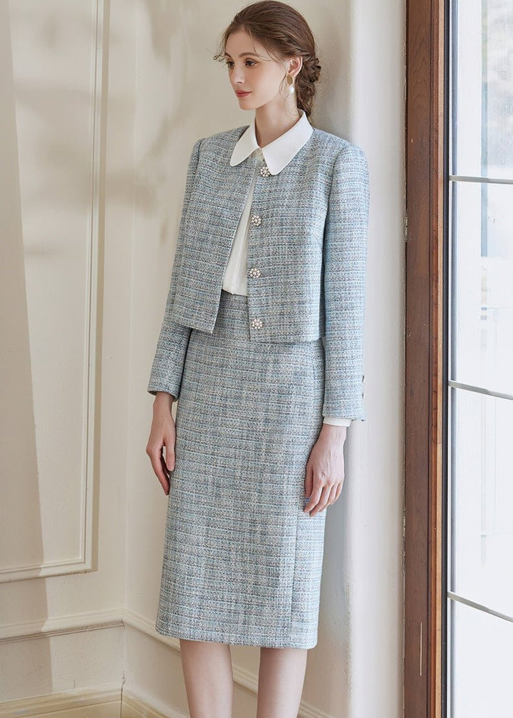 TWEED JACKET AND SKIRT SET - ANLEM