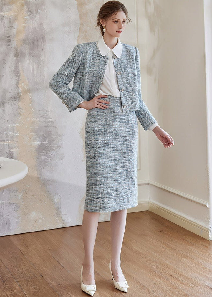 TWEED JACKET AND SKIRT SET - ANLEM