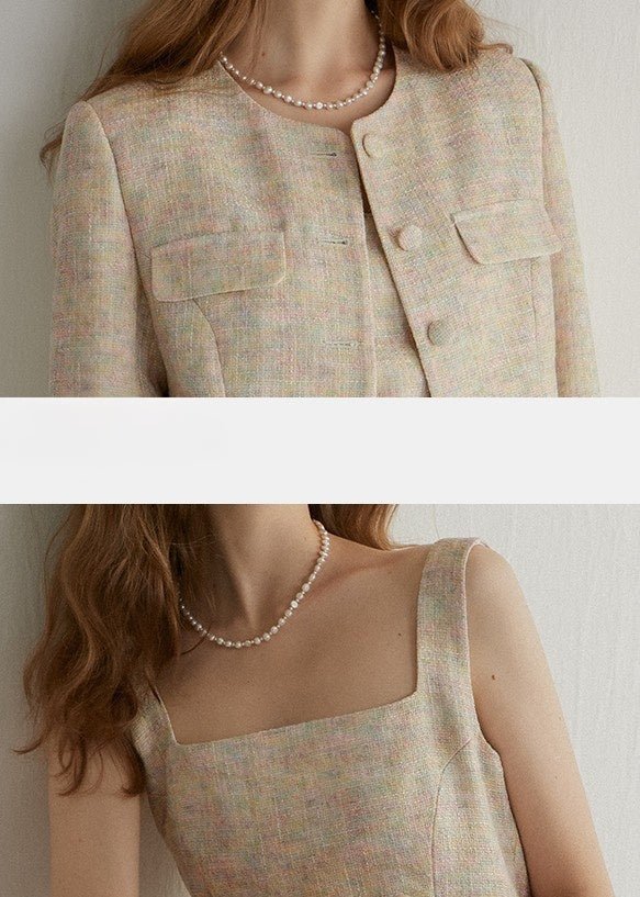 TWEED SHORT JACKET AND DRESS - ANLEM