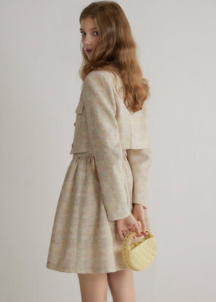 TWEED SHORT JACKET AND DRESS - ANLEM