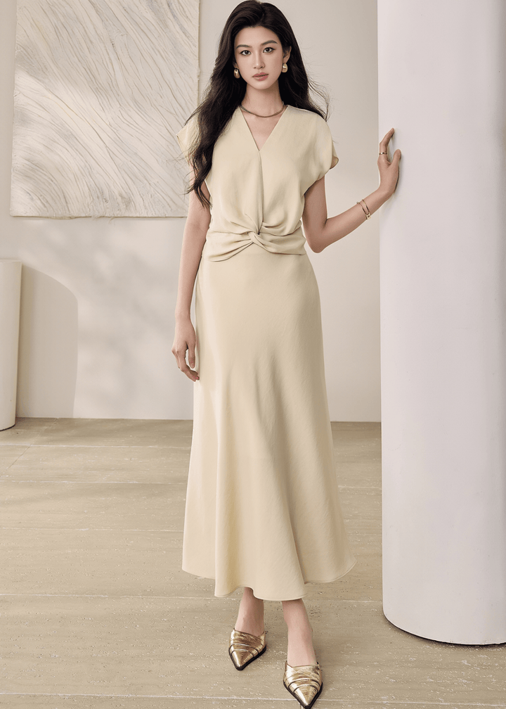 TWISTED WAIST TOP & FLARE SKIRT - ANLEM