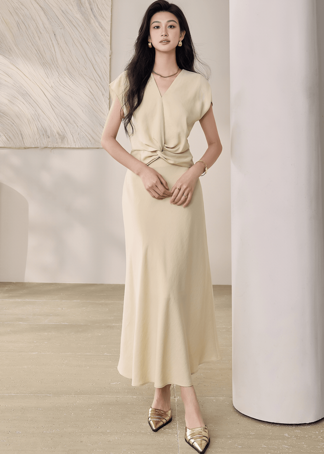 TWISTED WAIST TOP & FLARE SKIRT - ANLEM