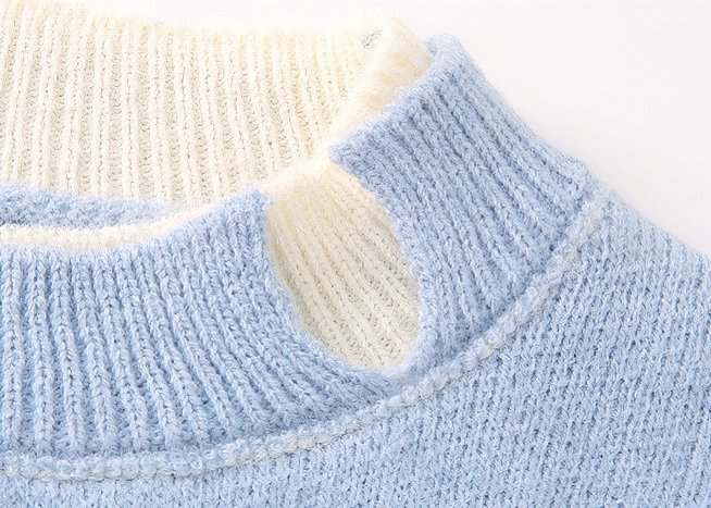 TWO - TONE CUT KNIT - ANLEM