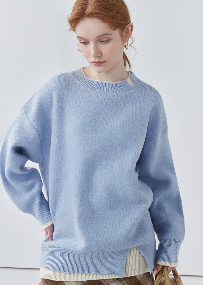 TWO - TONE CUT KNIT - ANLEM