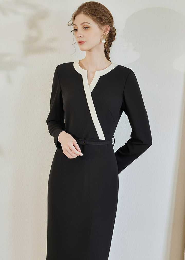 TWO - TONE SLIM DRESS - ANLEM