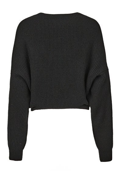 V - NECK CROSS STACK SWEATER - ANLEM