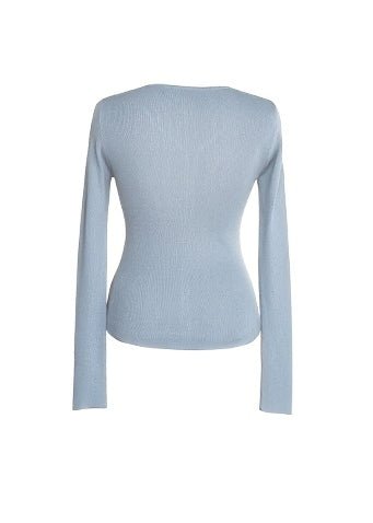 V - NECK STRETCH PULLOVER SWEATER - ANLEM