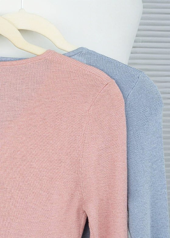 V - NECK STRETCH PULLOVER SWEATER - ANLEM