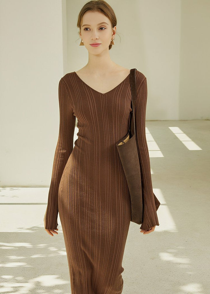 VERTICAL STRIPED TIGHT DRESS - ANLEM