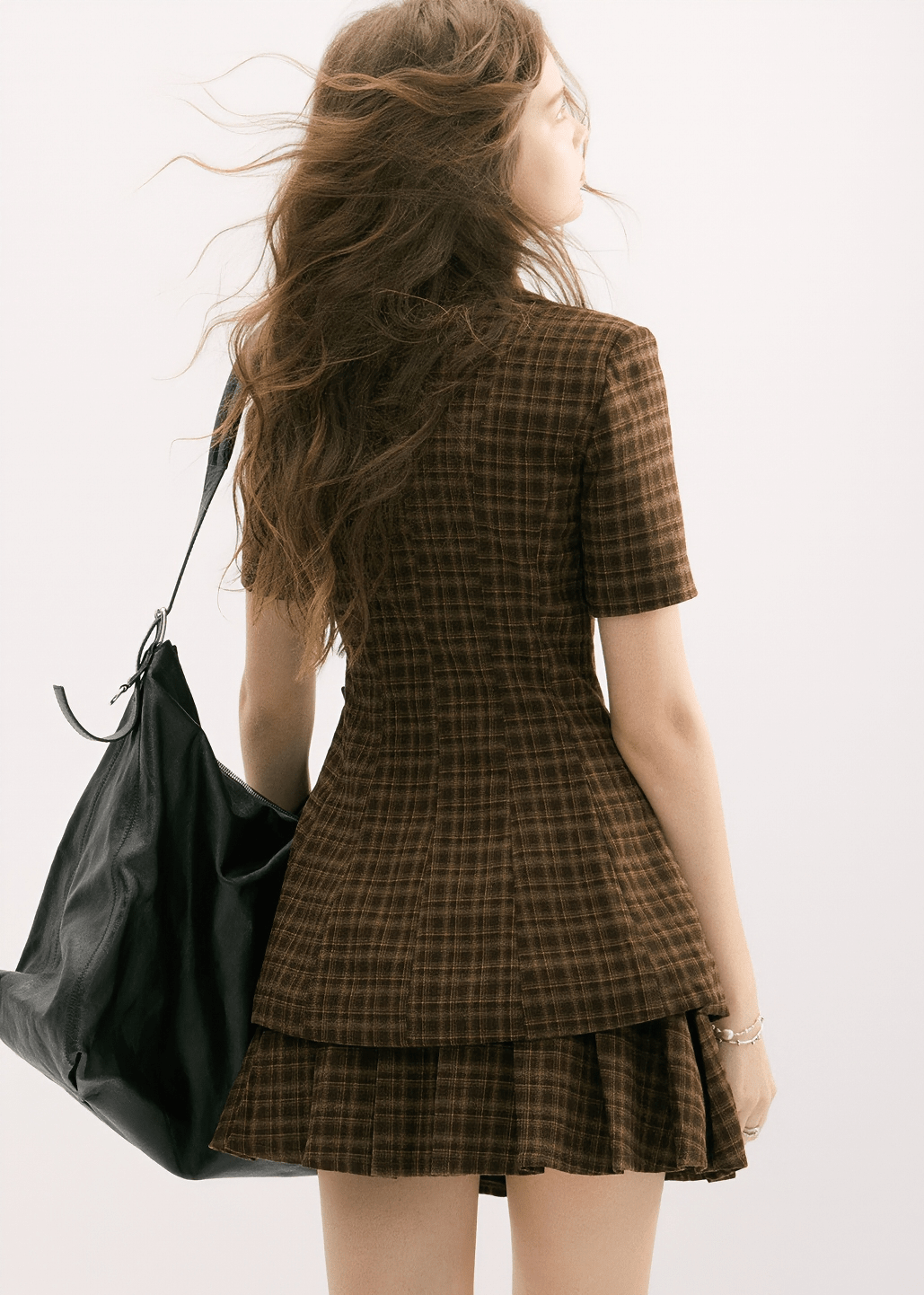 VINTAGE PLAID JACKET & SKIRT - ANLEM