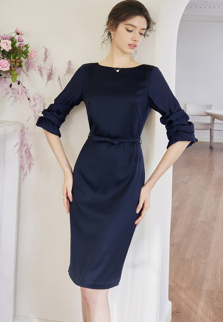 VOLUME SLEEVE DRESS - ANLEM