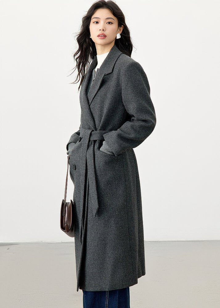 WAIST CINCHING TWEED CHIC COAT - ANLEM