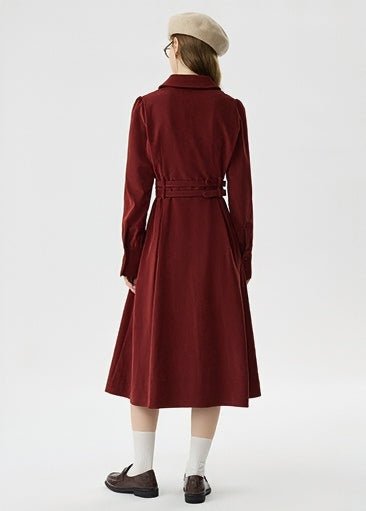 WAIST DOUBLE BELT SHIRT DRESS - ANLEM