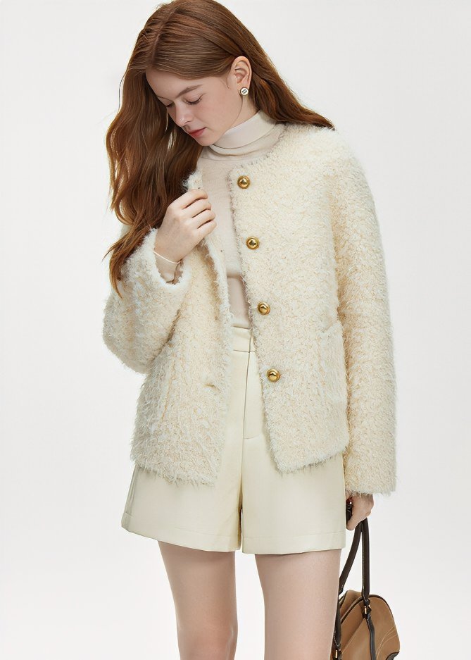 WARM FAUX FUR SUEDE JACKET - ANLEM