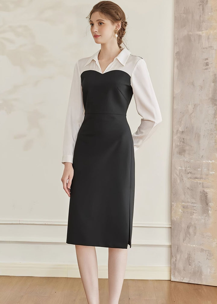 WHITE COLLAR DOCKING DRESS - ANLEM