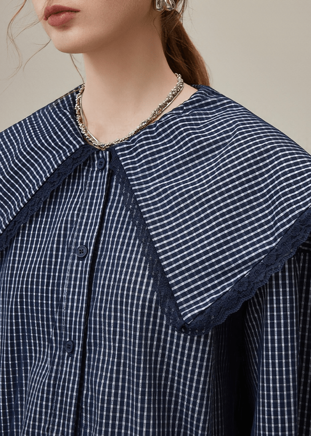 WIDE COLLAR SHIRT DRESS - ANLEM