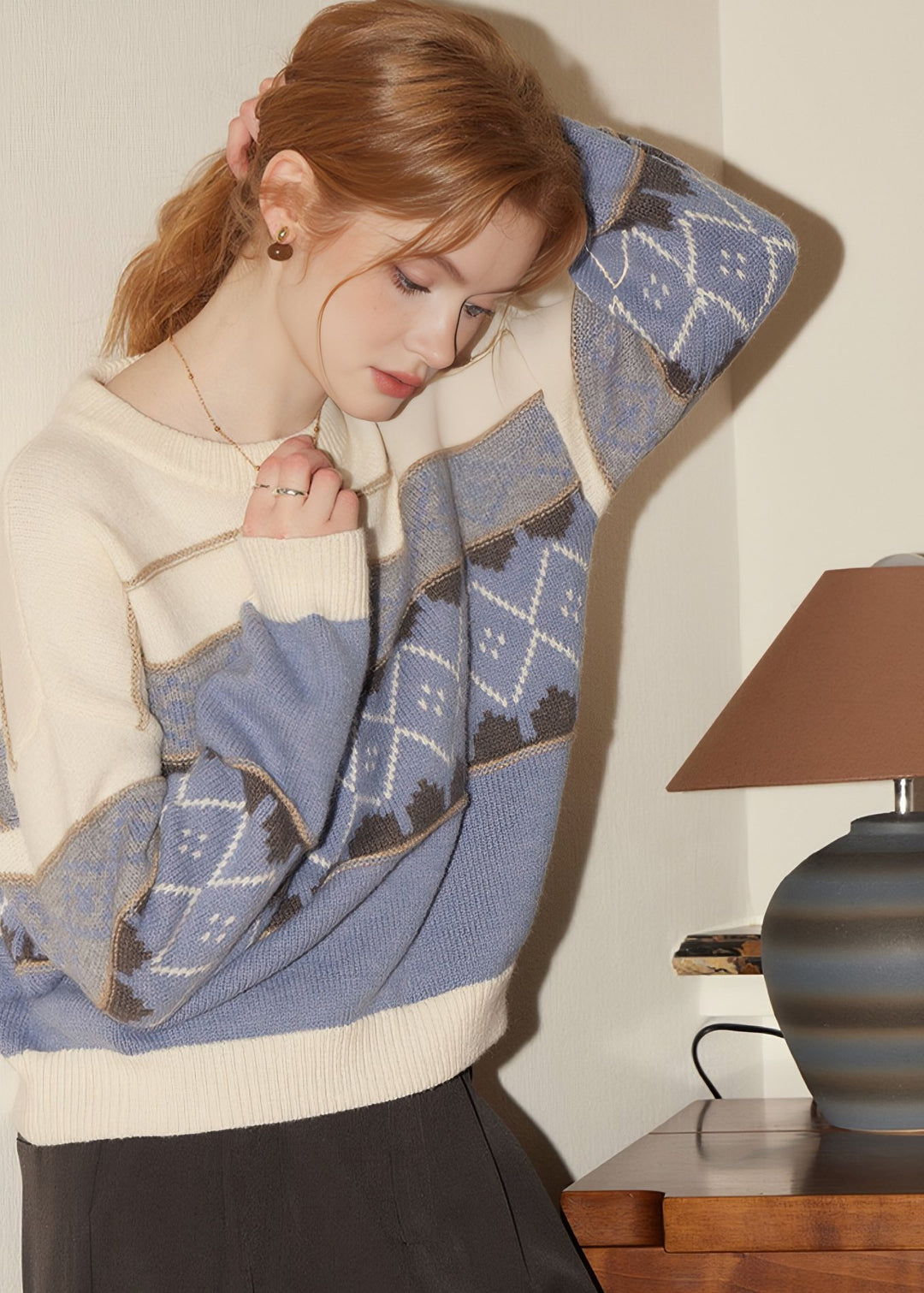 WINTER PASTEL JACQUARD SWEATER - ANLEM