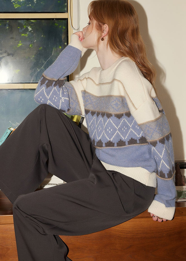 WINTER PASTEL JACQUARD SWEATER - ANLEM