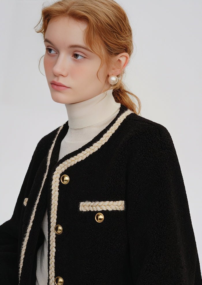 BLACK LITTLE SCENTED COAT - ANLEM