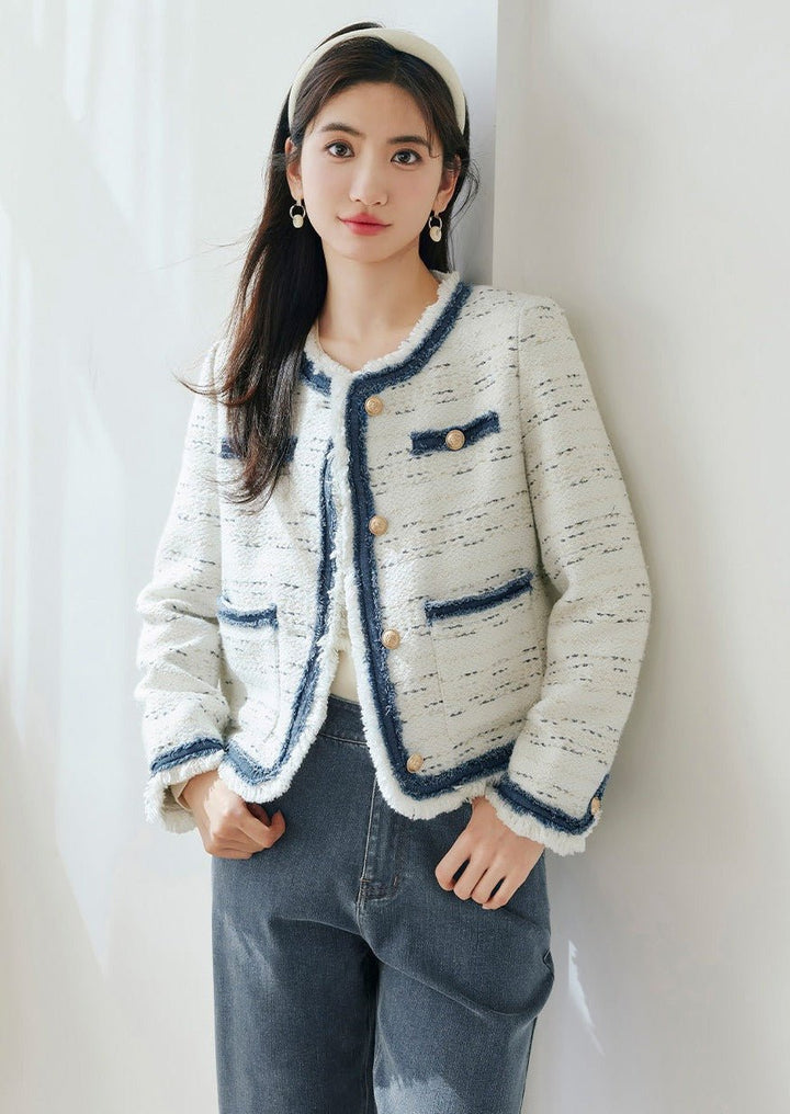 CONTRAST FRENCH ELEGANT JACKET - ANLEM