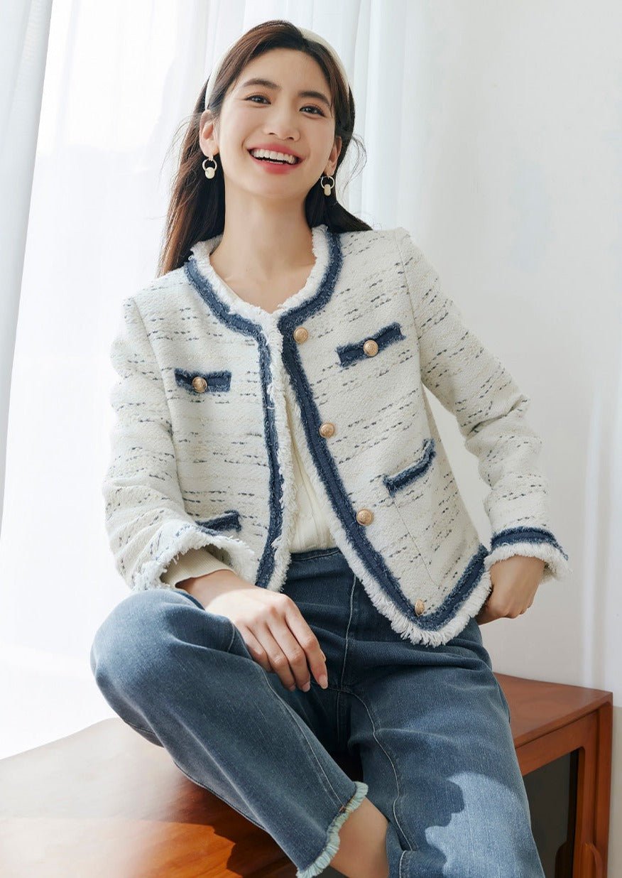 CONTRAST FRENCH ELEGANT JACKET - ANLEM