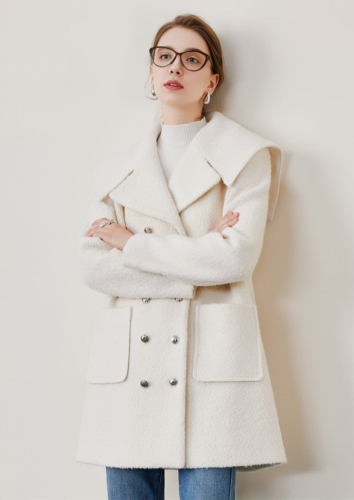 DOUBLE BUTTON WOOL COAT - ANLEM