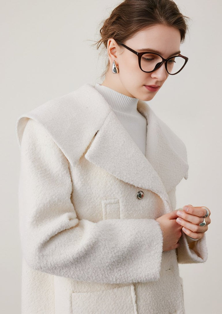 DOUBLE BUTTON WOOL COAT - ANLEM