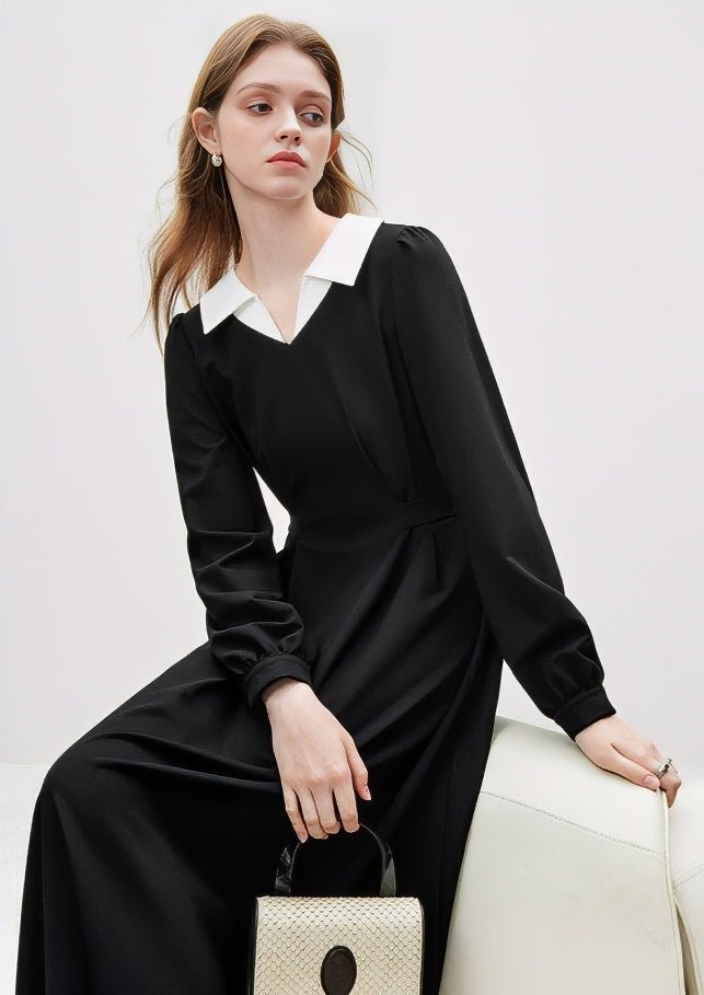 FRENCH BLACK & WHITE CONTRAST TWO-DRESS - ANLEM