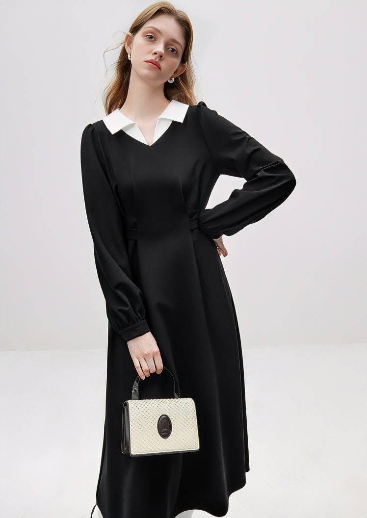 FRENCH BLACK & WHITE CONTRAST TWO-DRESS - ANLEM