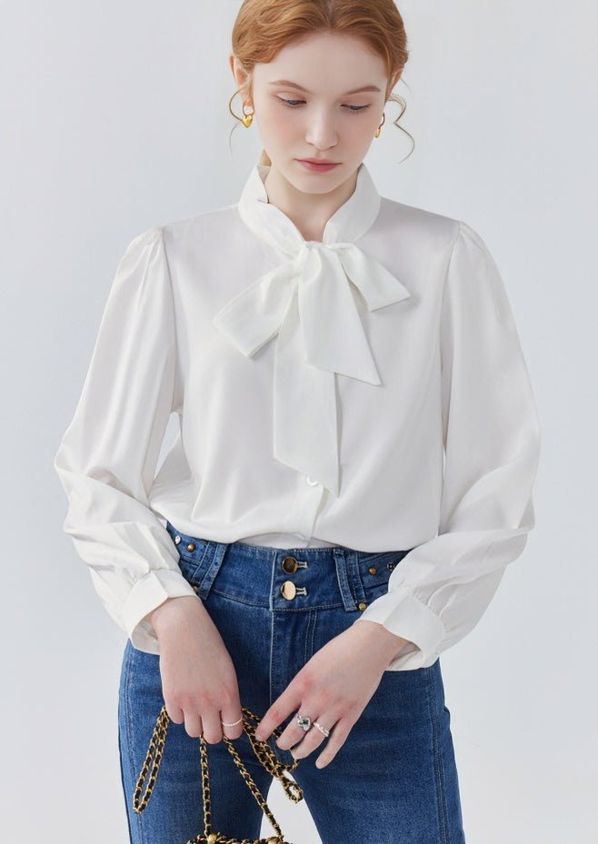 FRENCH BOW TIE LONG SLEEVE SHIRT - ANLEM