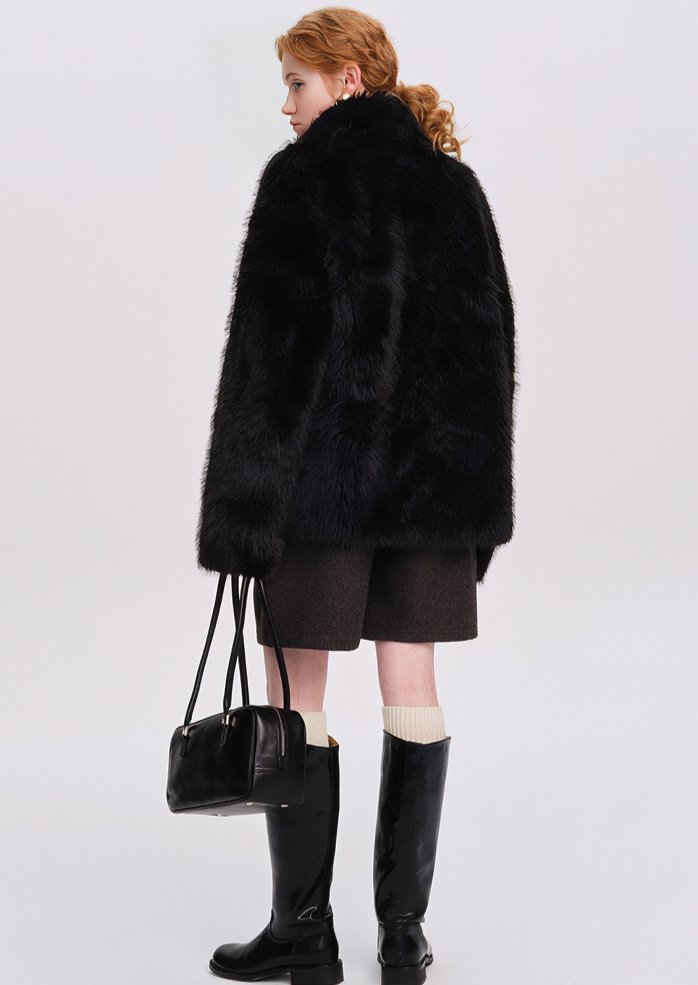 BLACK FUR COAT – ANLEM BLACK FUR COAT – ANLEM