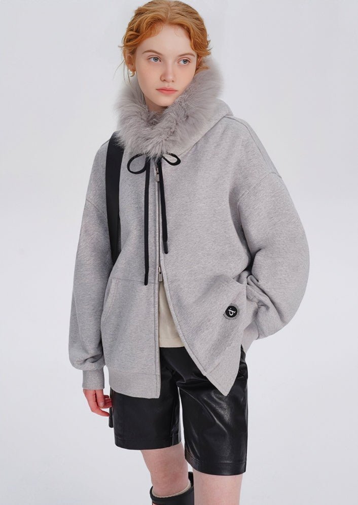 HOODED SWEATSHIRT JACKET - ANLEM