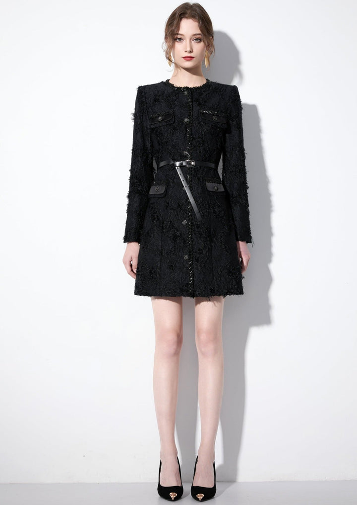 JACQUARD BELT JACKET - ANLEM