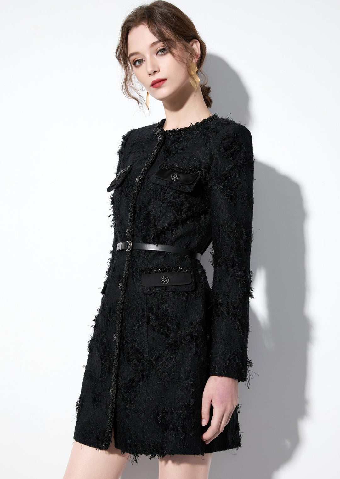 JACQUARD BELT JACKET - ANLEM