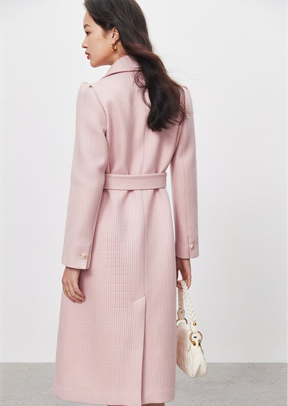 JACQUARD SOUTIEN COLLAR COAT - ANLEM