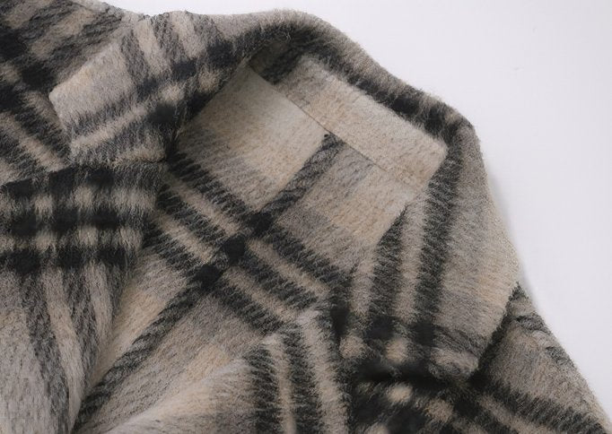 PLAID WOOL CHESTER COAT - ANLEM